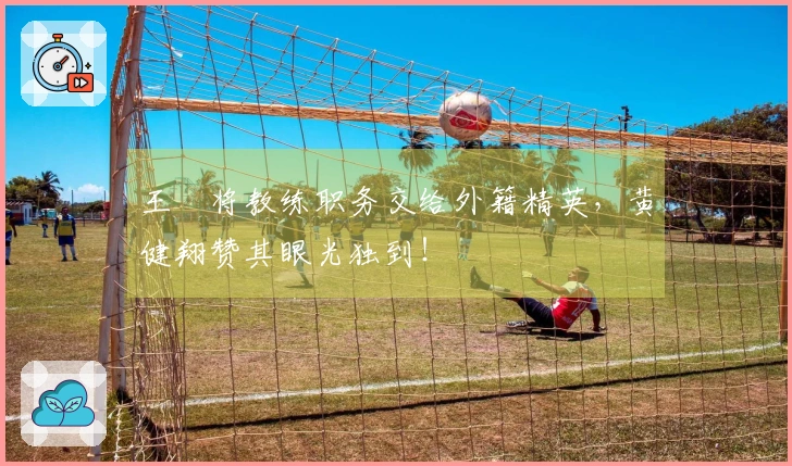 王濛将教练职务交给外籍精英，黄健翔赞其眼光独到！